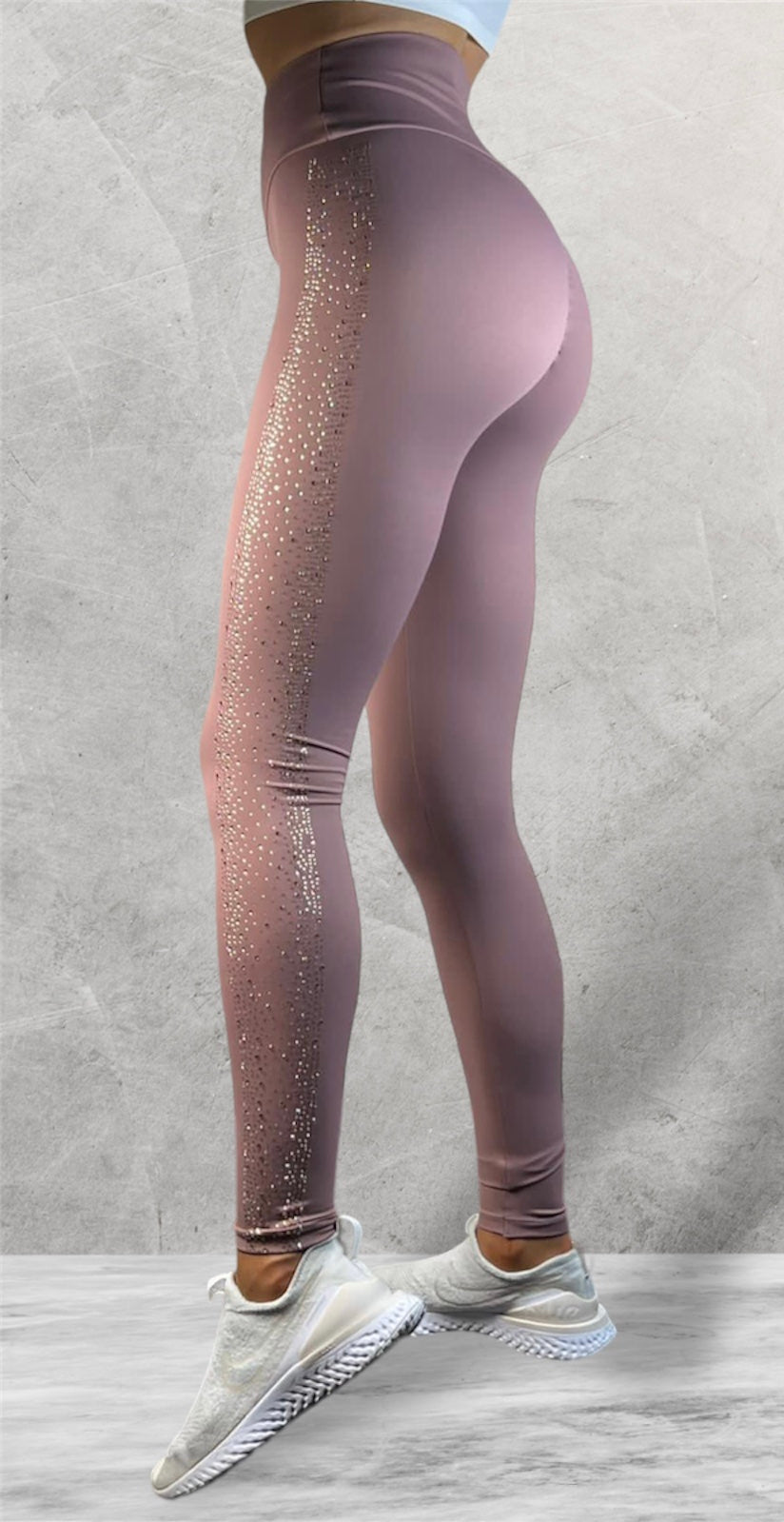 Soft Pink Diamond Legging, Women's Leggings, LuxeLadyFit